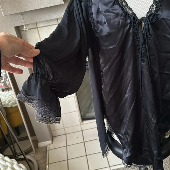 Cacique Black intimate nightie chemise size large - Picture 2 of 9